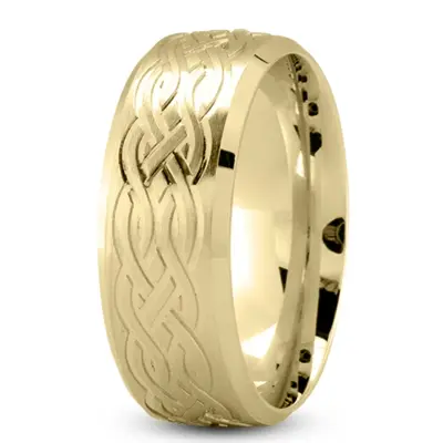 Interwoven Design Celtic Wedding Ring - view 1 of 3