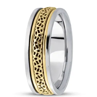 Traditional Handcrafted Celtic Wedding Ring  - view 1 of 4