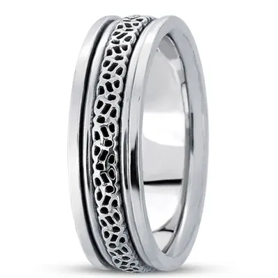 Traditional Handcrafted Celtic Wedding Ring  - view 2 of 4