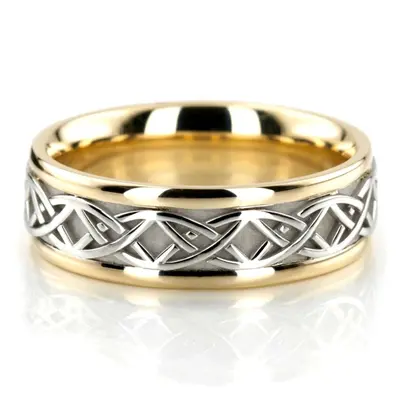 Fine Handmade Celtic Wedding Ring  - view 6 of 8