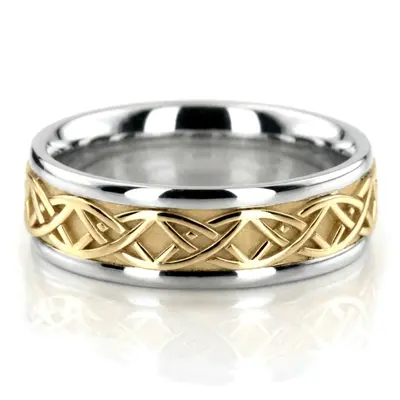 Fine Handmade Celtic Wedding Ring  - view 3 of 8