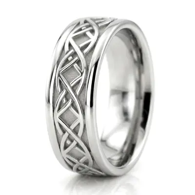 Fine Handmade Celtic Wedding Ring  - view 8 of 8