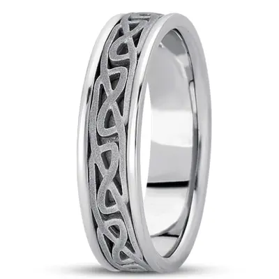 Chain Design Celtic Wedding Band  - view 3 of 4