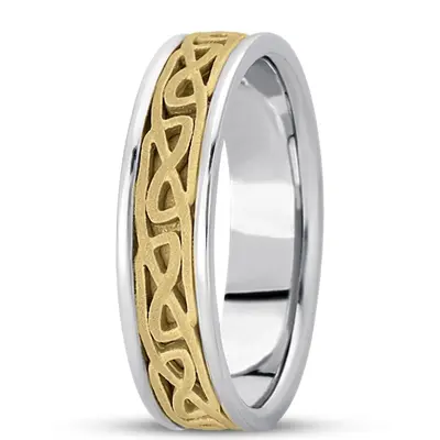 Chain Design Celtic Wedding Band  - view 1 of 4
