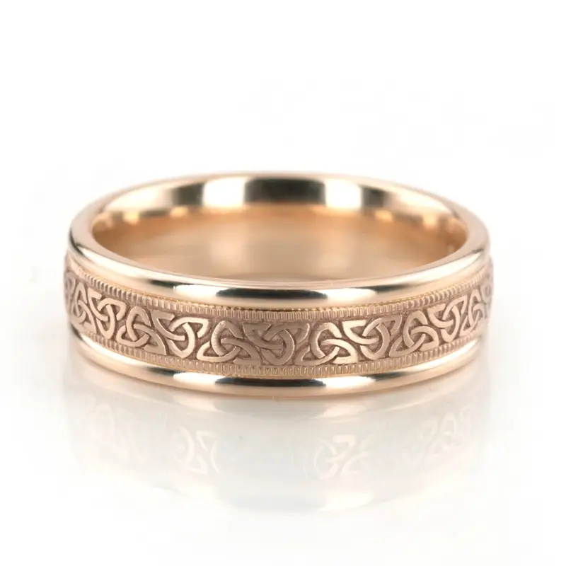 10K pink gold 6mm. same as picture Benchmark-6mm-Comfort-Fit-Round-Edge-Celtic-Knot-D - alternate view 6