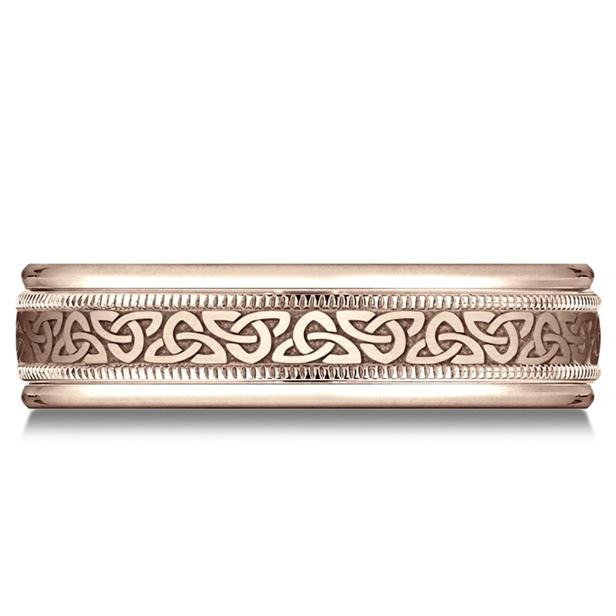 10K pink gold 6mm. same as picture Benchmark-6mm-Comfort-Fit-Round-Edge-Celtic-Knot-D - alternate view 10