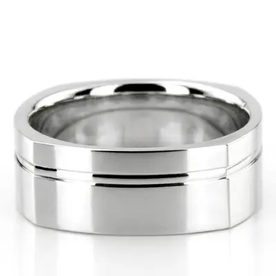 Classic Squared Wedding Ring 