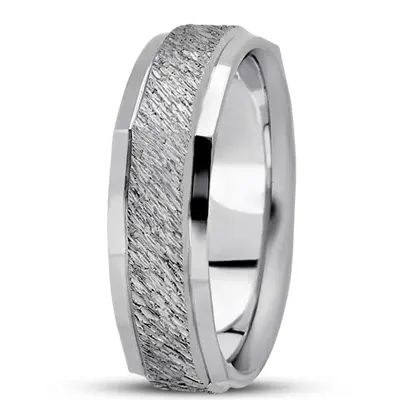 10K white gold 7mm. same as picture basic-carved-square-wedding-band - alternate view 3 thumbnail