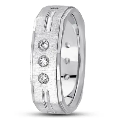 Classic Square Diamond Wedding Band  - view 1 of 2