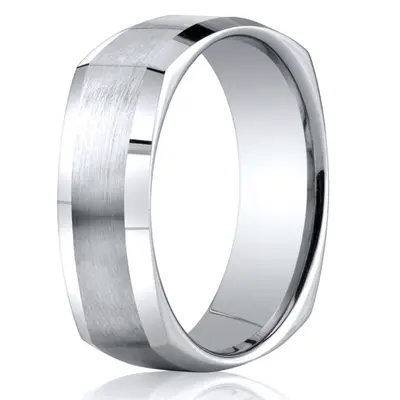 Benchmark 7mm Satin Four-Sided Carved Design Band - view 2 of 4