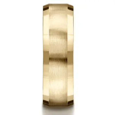 Benchmark 7mm Satin Four-Sided Carved Design Band - view 4 of 4