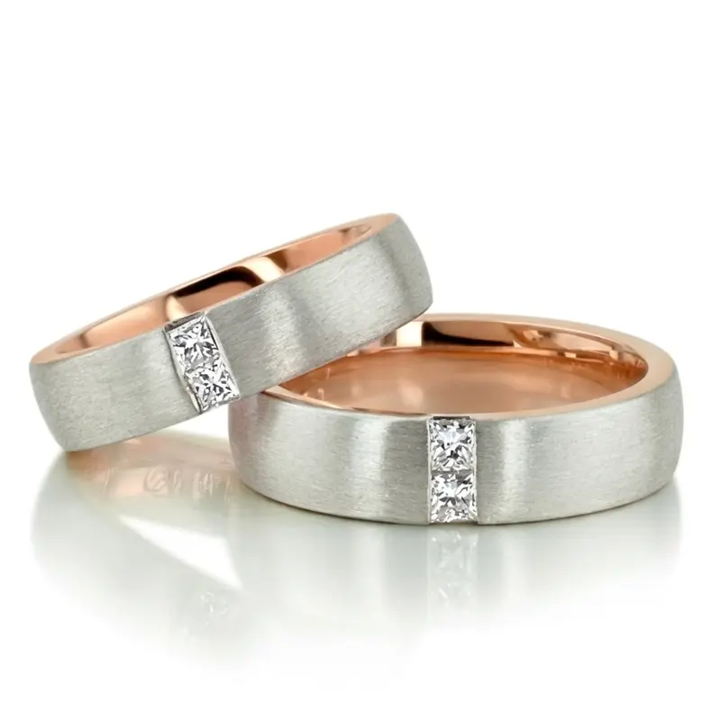 10K princess-cut-diamond-two-tone-wedding-band-set - alternate view 4