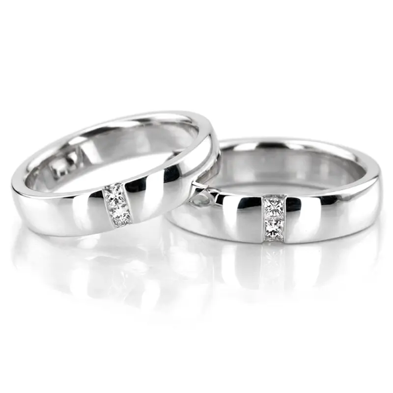 10K princess-cut-diamond-two-tone-wedding-band-set - alternate view 2