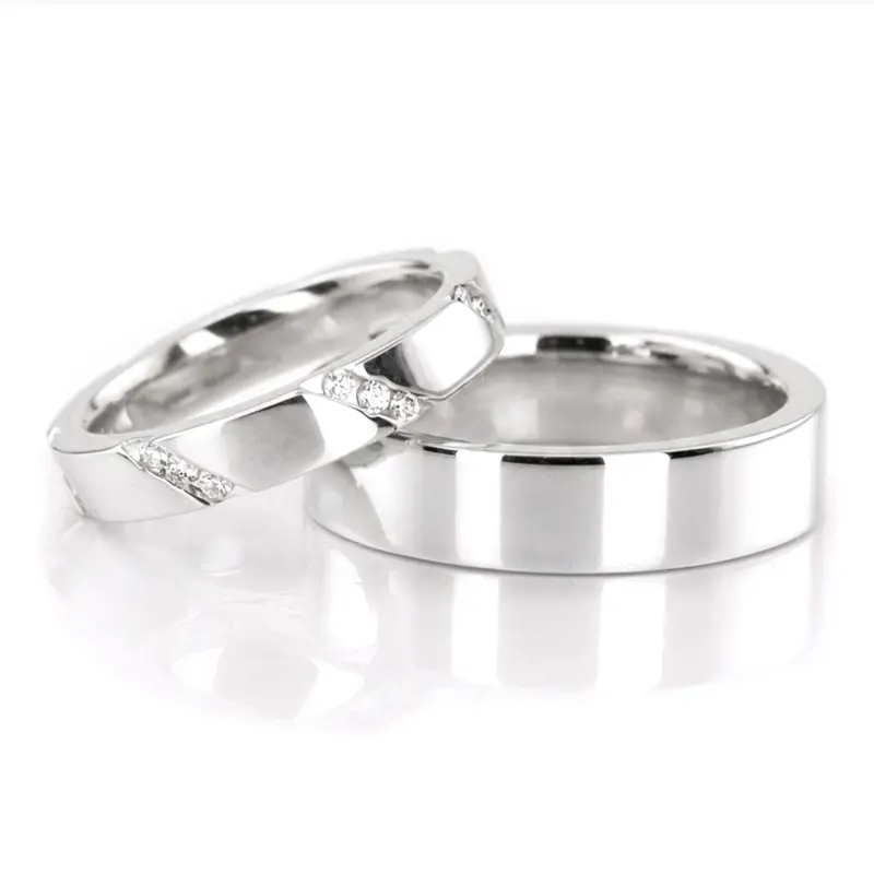 10K flat-comfort-fit-diamond-wedding-band-set - alternate view 2