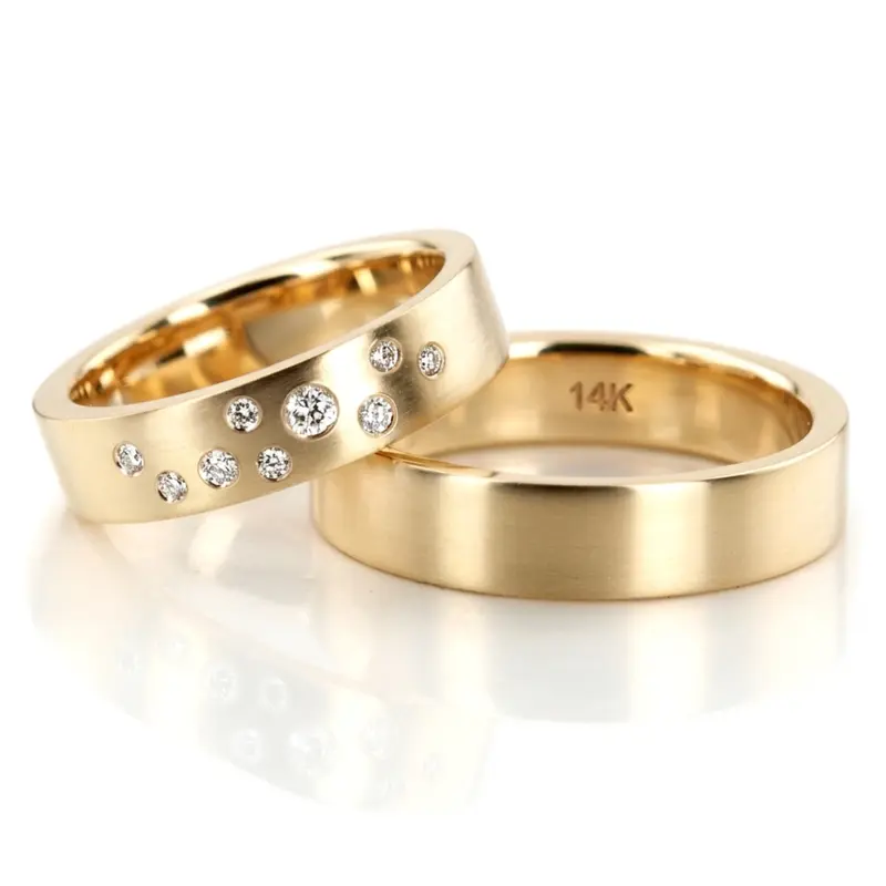 10K milky-way-his-and-hers-wedding-band-set-14k-18k-pl - alternate view 3