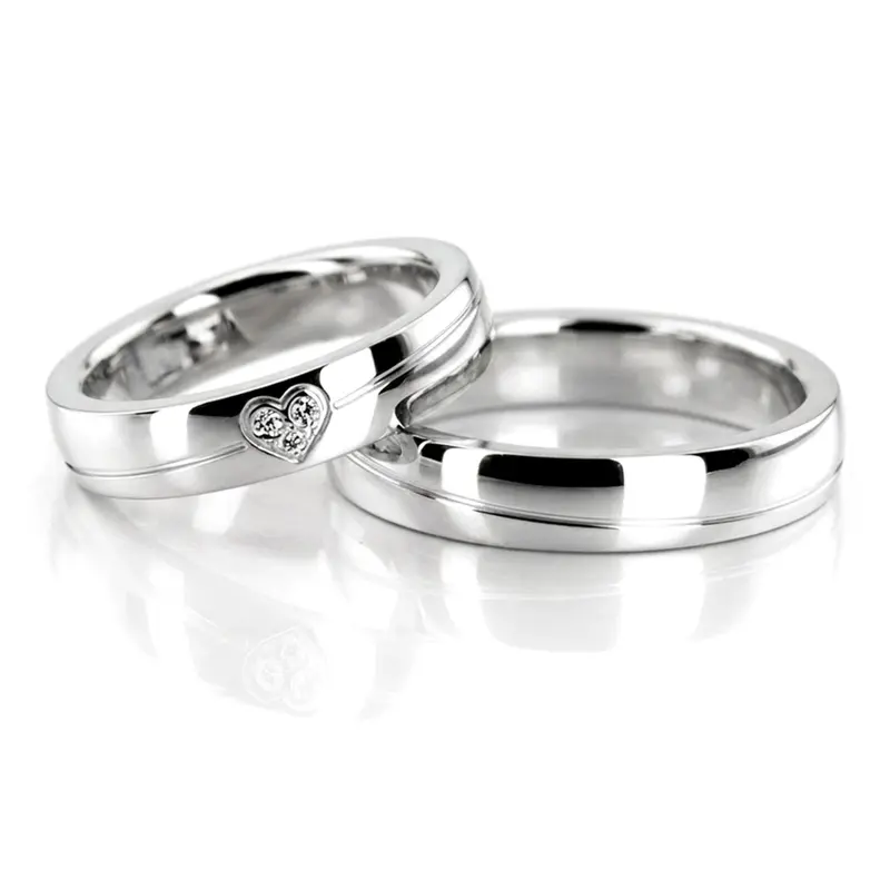 14K heart-shape-pave-set-diamond-two-tone-wedding-band - alternate view 2