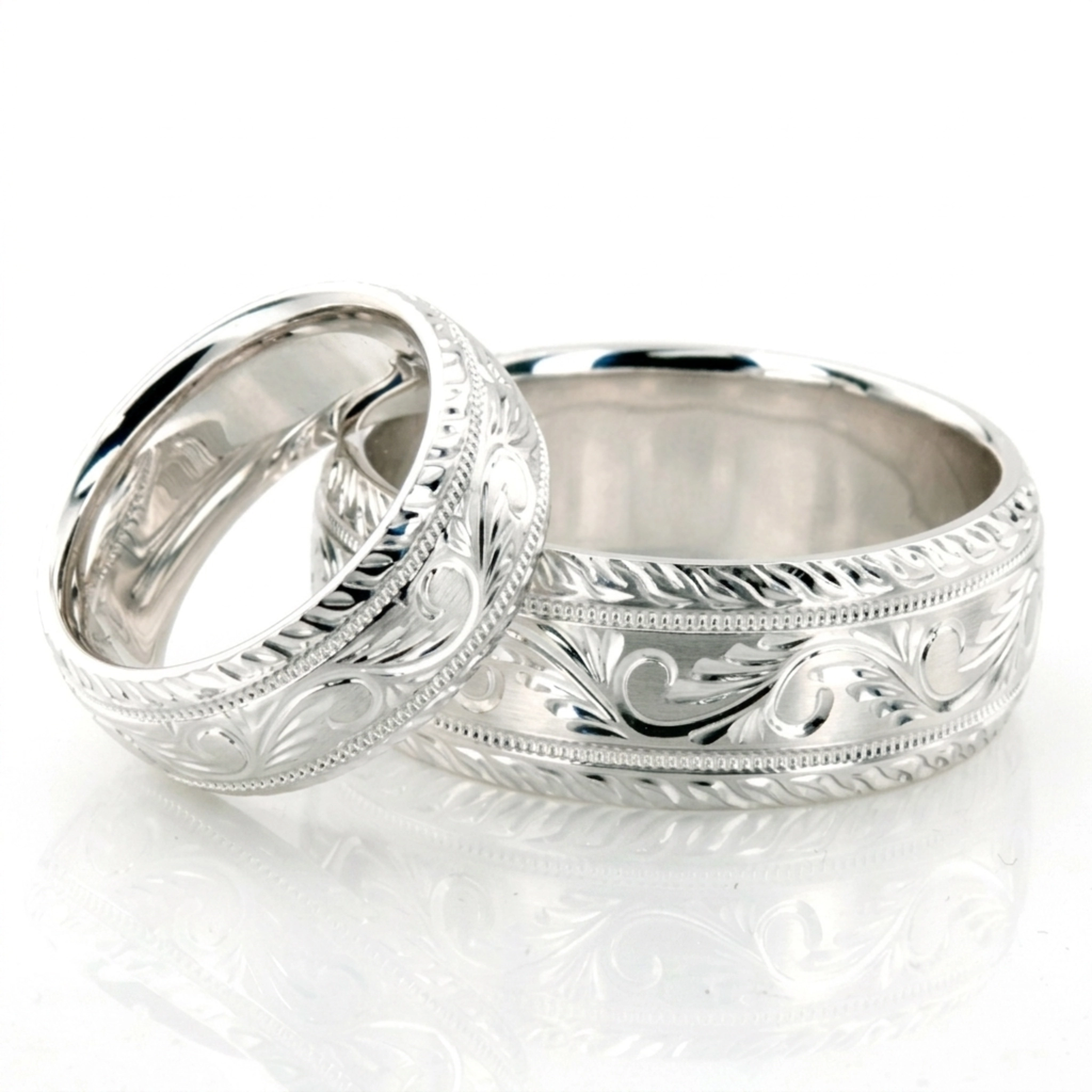 10K bestseller_handmade_wedding_ring_set - main view