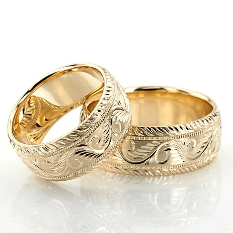 10K bestseller_handmade_wedding_ring_set - alternate view 3