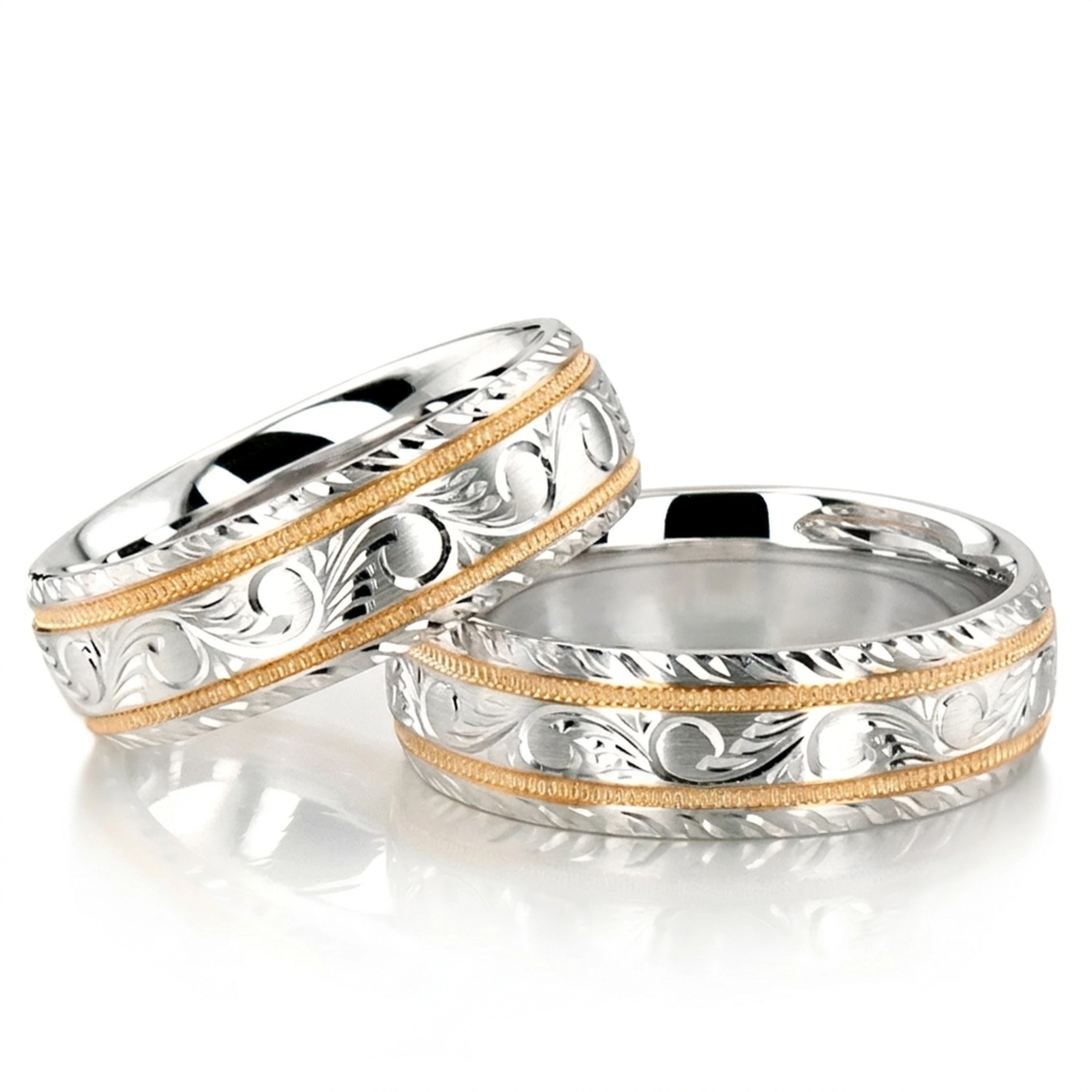 10K bestseller_handmade_wedding_ring_set - alternate view 4