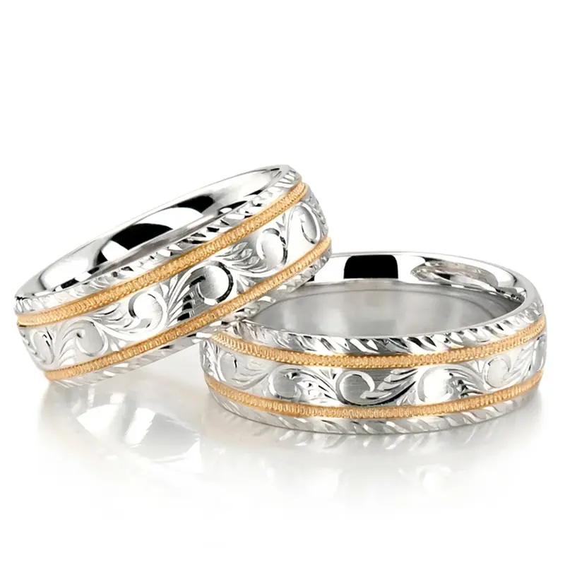 10K bestseller_handmade_wedding_ring_set - alternate view 4