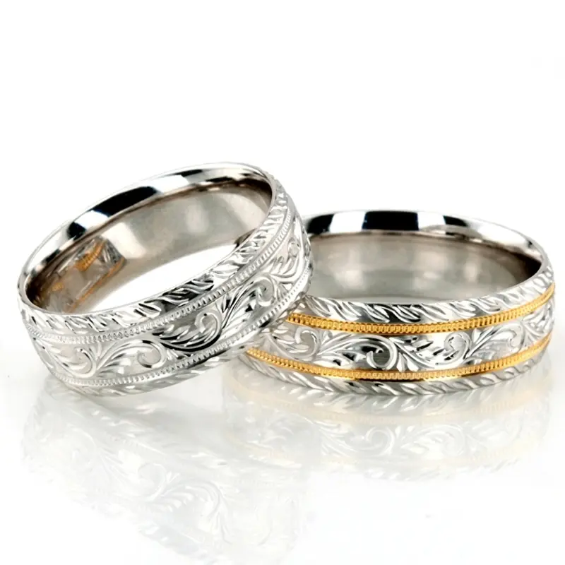 10K bestseller_handmade_wedding_ring_set - alternate view 2
