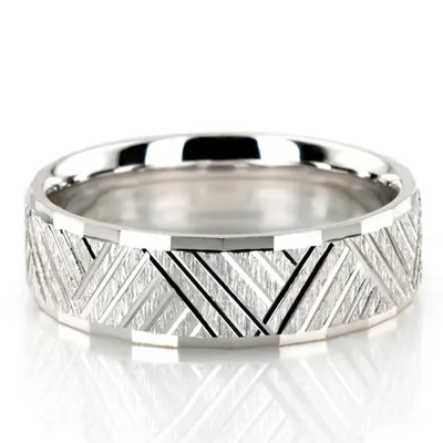 Extravagant Diamond Carved Wedding Band  - view 3 of 6