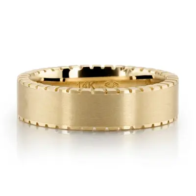 Gear Edge Wedding Band - view 4 of 4