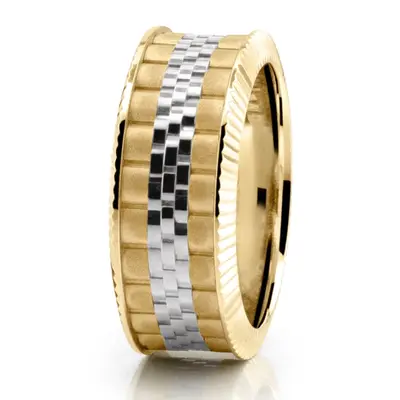 New Age Rolex Inspired Two Tone Wedding Band - view 5 of 5