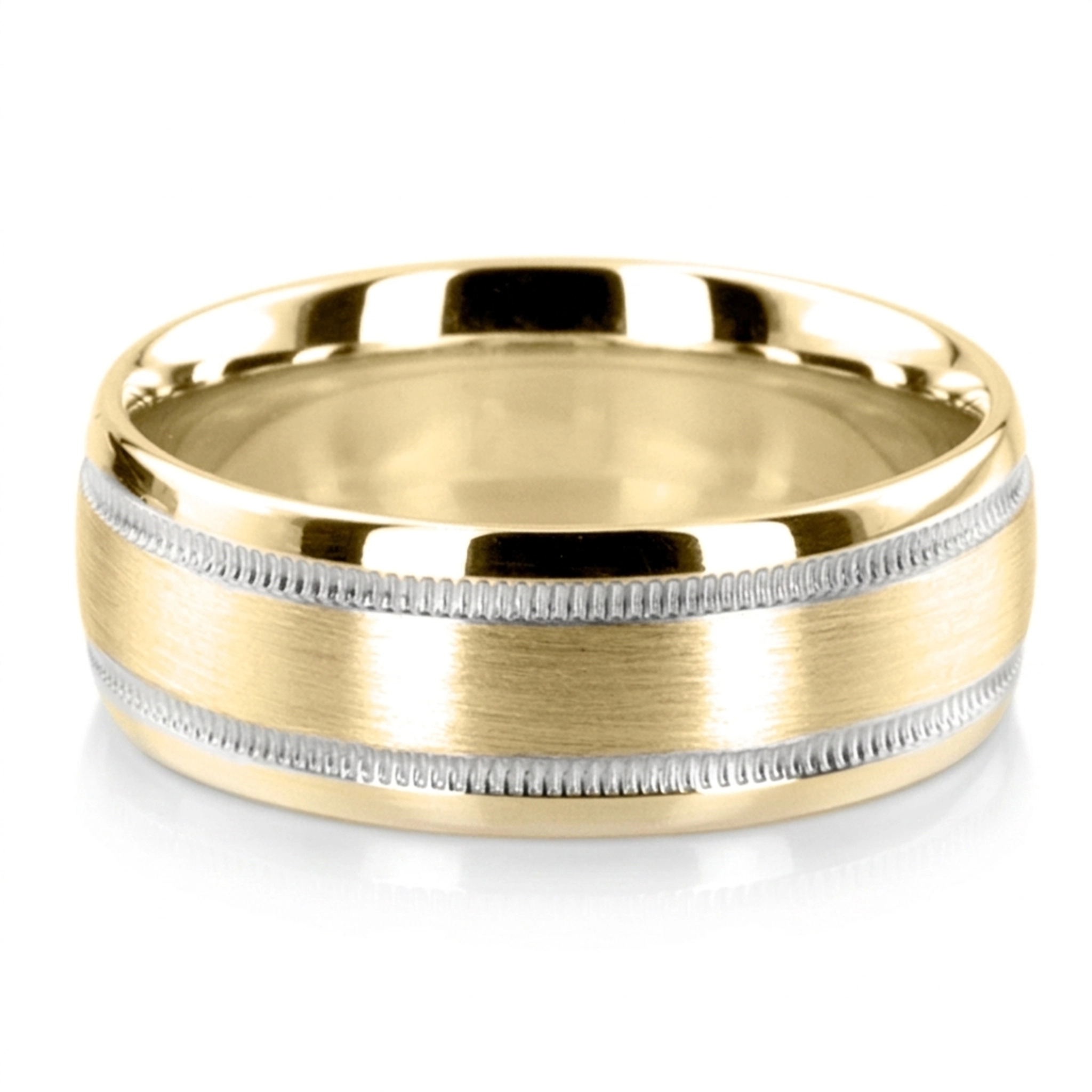 10K y-w-y-w-y gold 7mm. satin milgrain-satin-basic-carved-wedding-band - alternate view 2