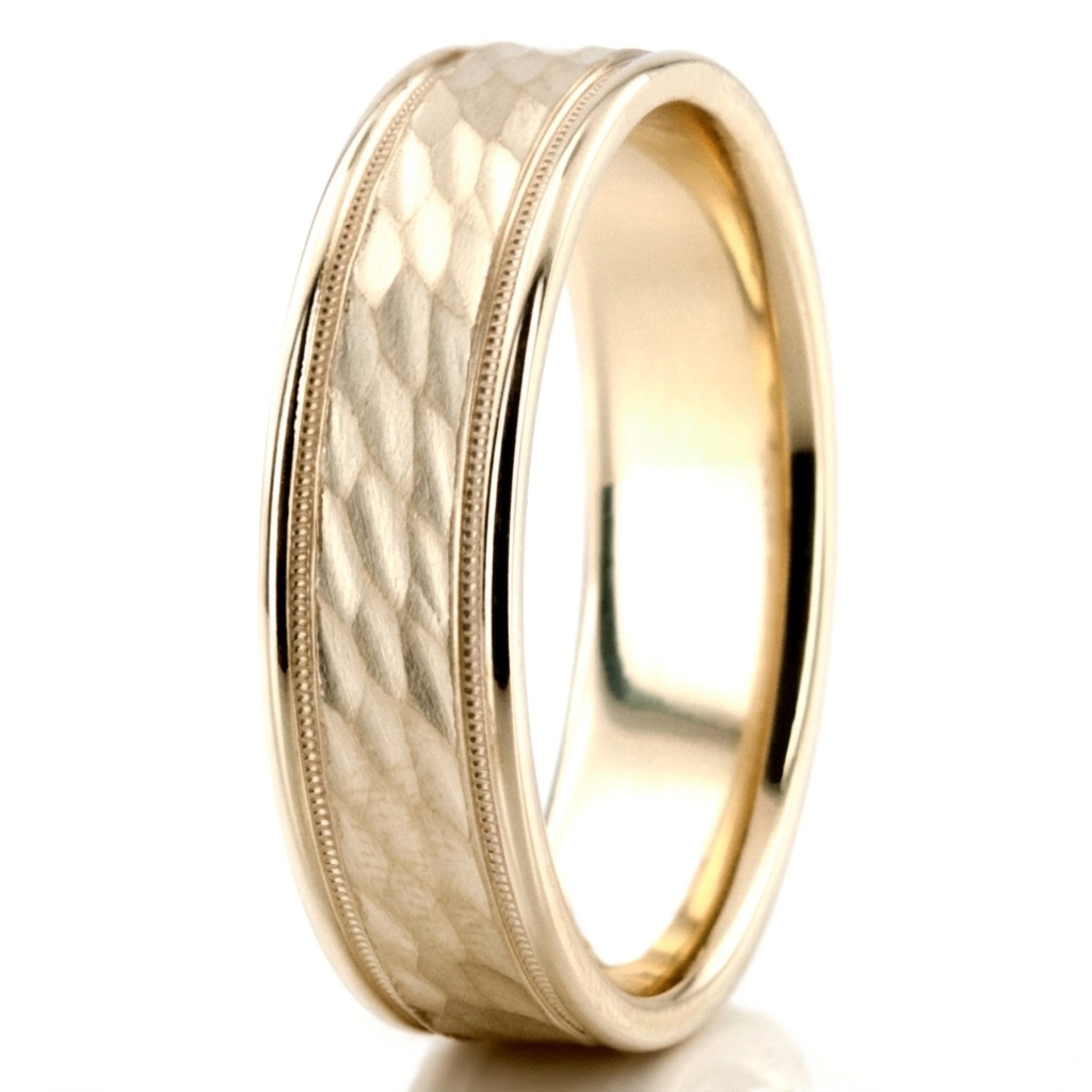 10K yellow gold 7mm. same as picture diamond-carved-wedding-band - alternate view 9