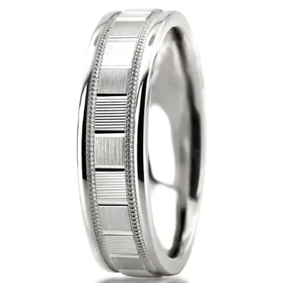 10K white gold 6mm. satin Refined-Design-Basic-Wedding-Band - alternate view 3 thumbnail