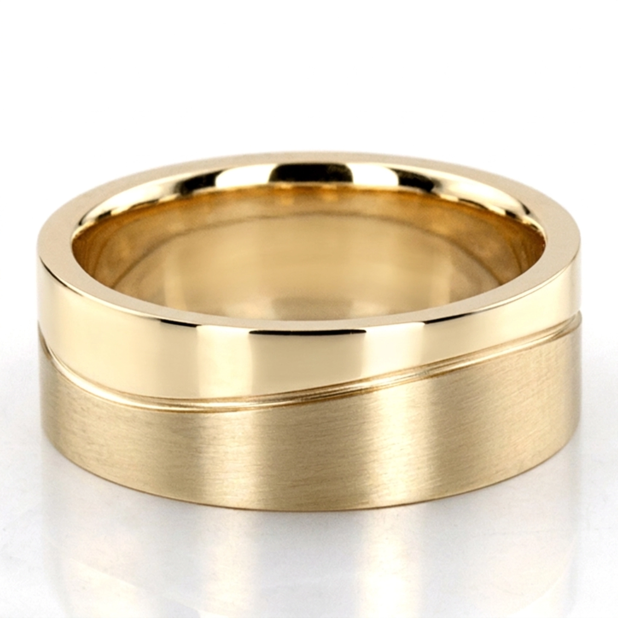 10K yellow gold 7mm. same as picture Elegant-Wave-Design-Wedding-Ring - alternate view 2