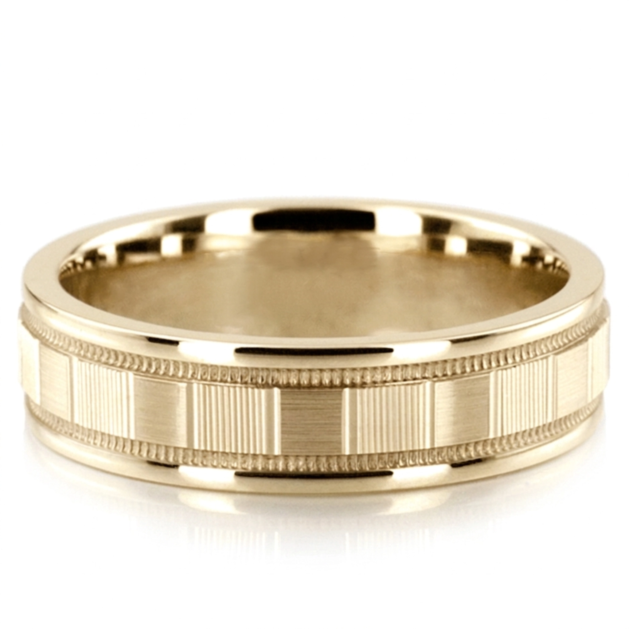10K yellow gold 6mm. satin Refined-Design-Basic-Wedding-Band - alternate view 2
