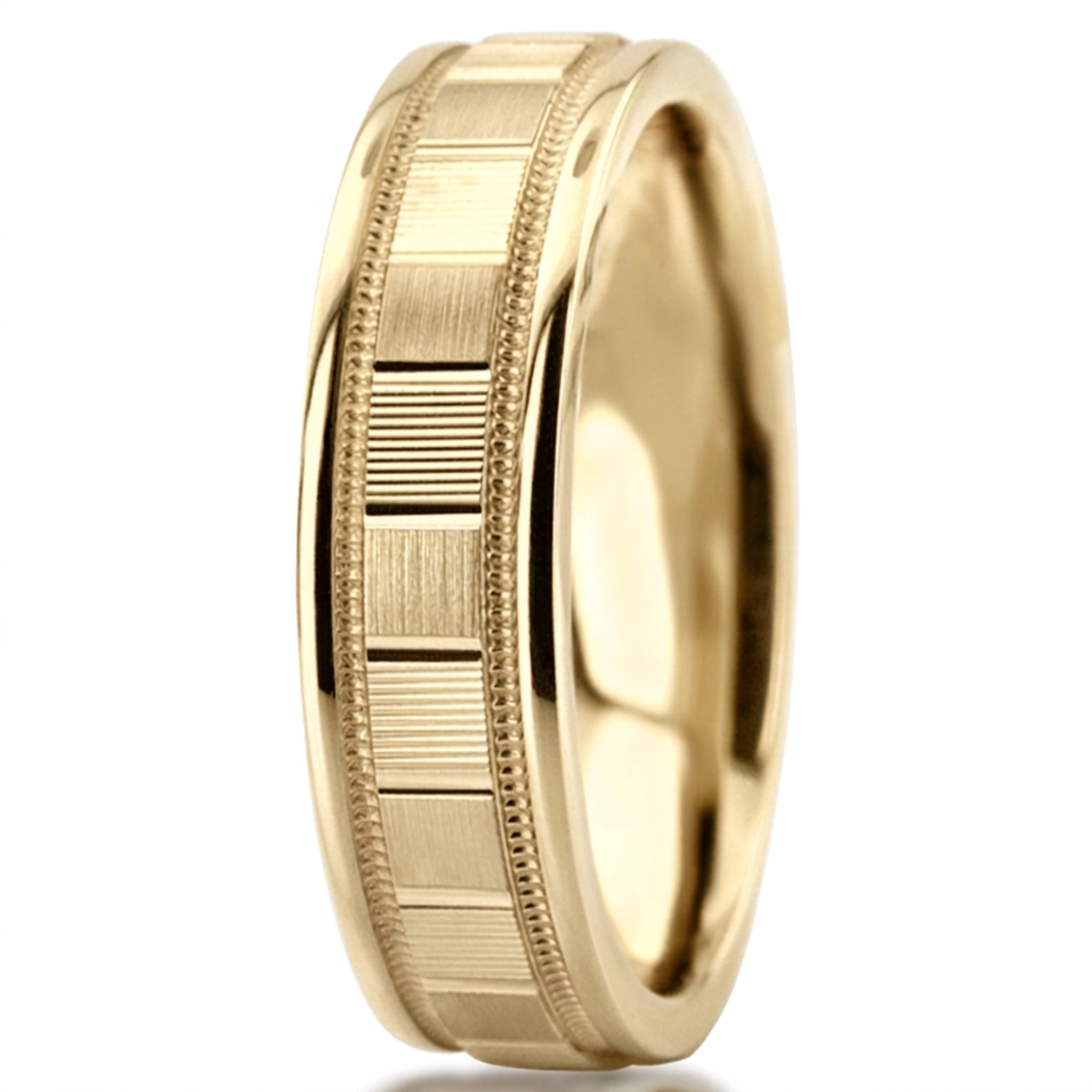 10K yellow gold 6mm. satin Refined-Design-Basic-Wedding-Band - alternate view 4