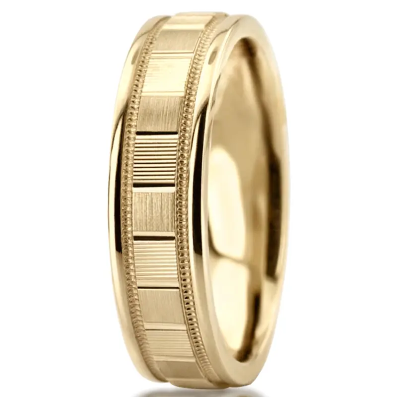 10K yellow gold 6mm. satin Refined-Design-Basic-Wedding-Band - alternate view 4