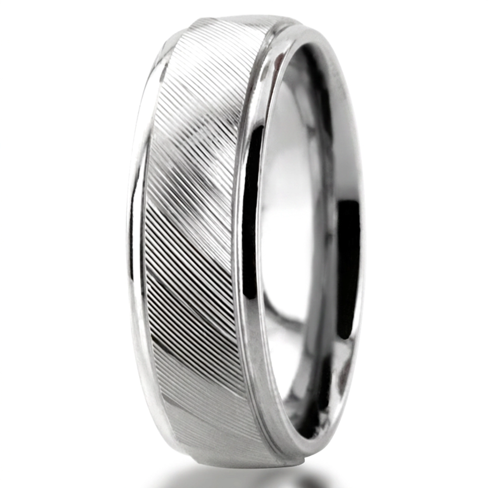 10K white gold 7mm. same as picture Finely-Carved-Wedding-Ring - alternate view 5