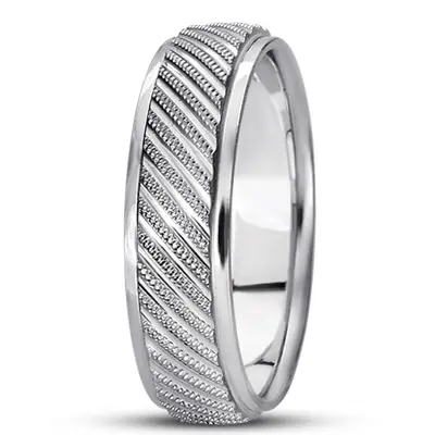 10K white gold 7mm. same as picture diamond-cut-fancy-wedding-band - alternate view 7 thumbnail