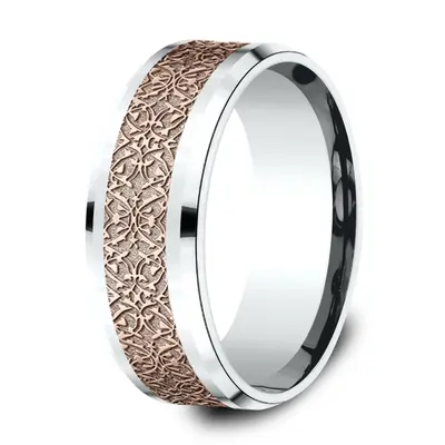 Benchmark 8mm Comfort Fit Motifs of Ottoman Empire Design Band - view 9 of 9