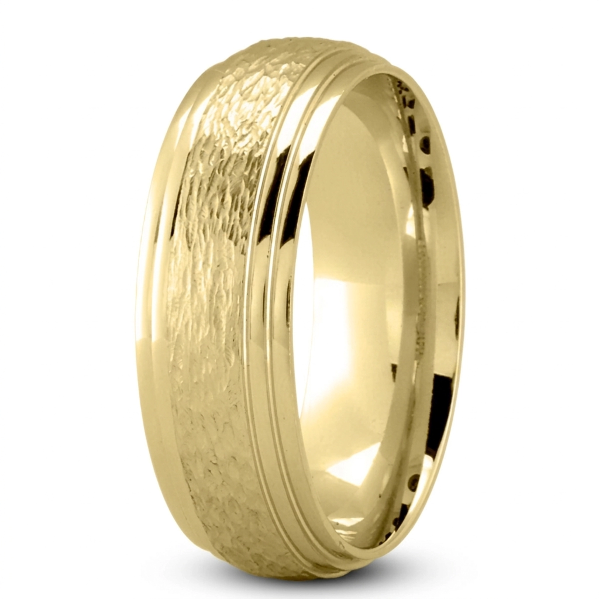 10K yellow gold 7mm. same as picture Rough-Finish-Basic-Wedding-Ring - alternate view 3