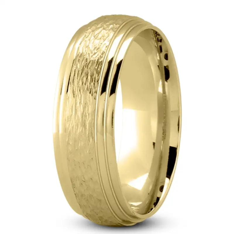 10K yellow gold 7mm. same as picture Rough-Finish-Basic-Wedding-Ring - alternate view 3