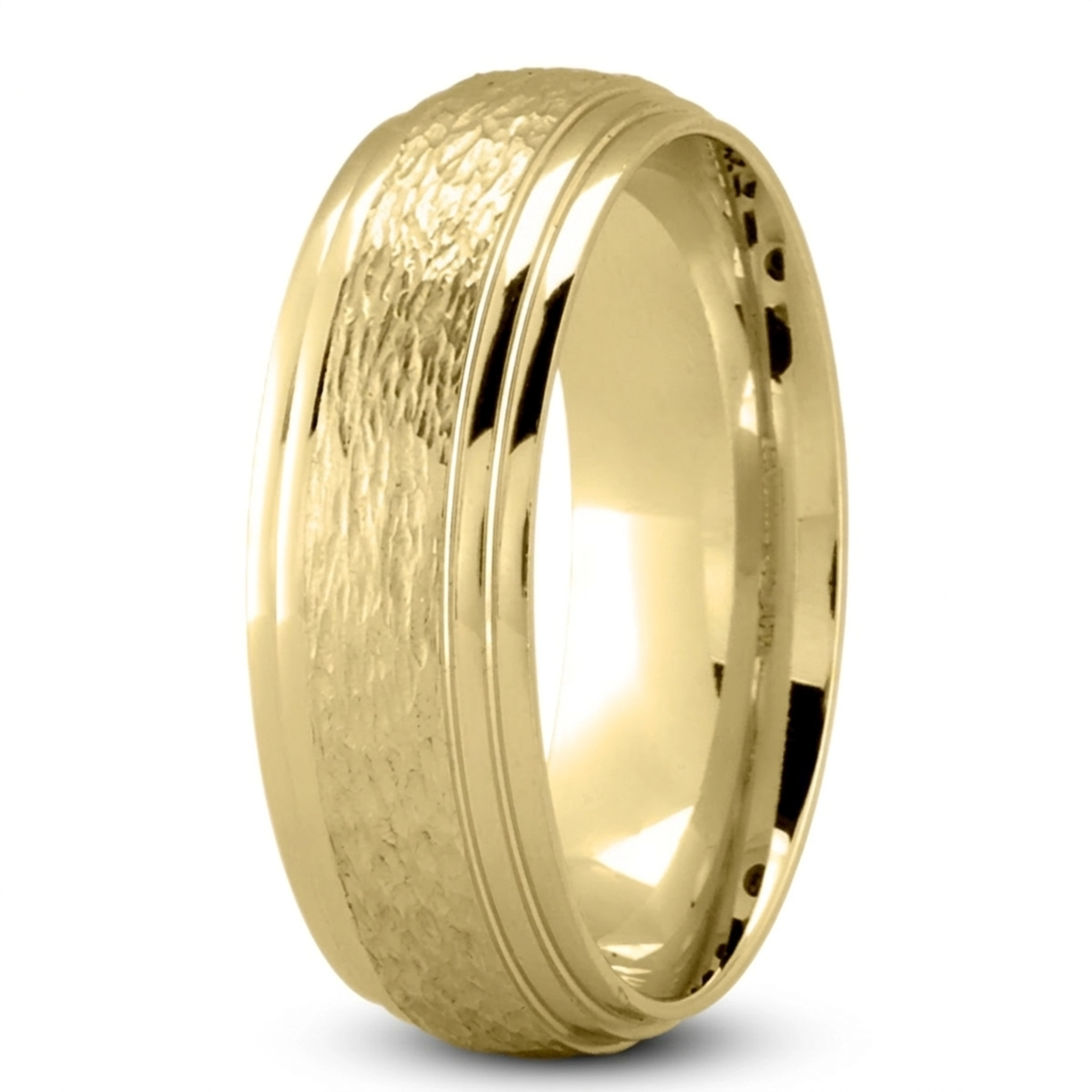 10K yellow gold 7mm. same as picture Rough-Finish-Basic-Wedding-Ring - alternate view 5