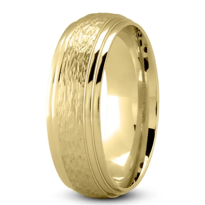 10K yellow gold 7mm. same as picture Rough-Finish-Basic-Wedding-Ring - alternate view 5