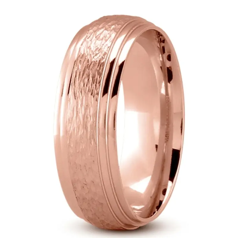 10K pink gold 7mm. same as picture Rough-Finish-Basic-Wedding-Ring - alternate view 7