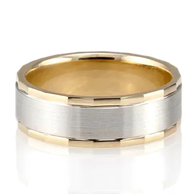 Fine Angular Edge Wedding Ring 