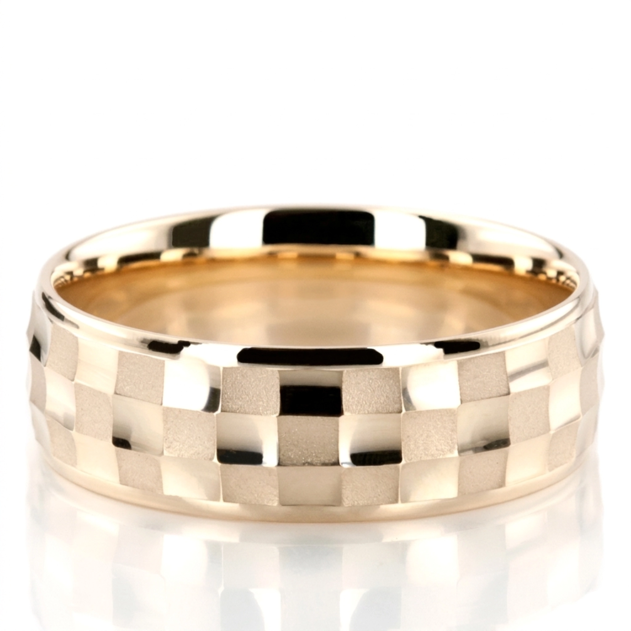 10K yellow gold 8mm. same as picture Modern-Designer-Wedding-Band - alternate view 2