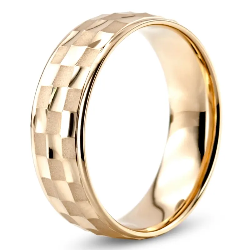 14K yellow gold 8mm. same as picture Modern-Designer-Wedding-Band - alternate view 6