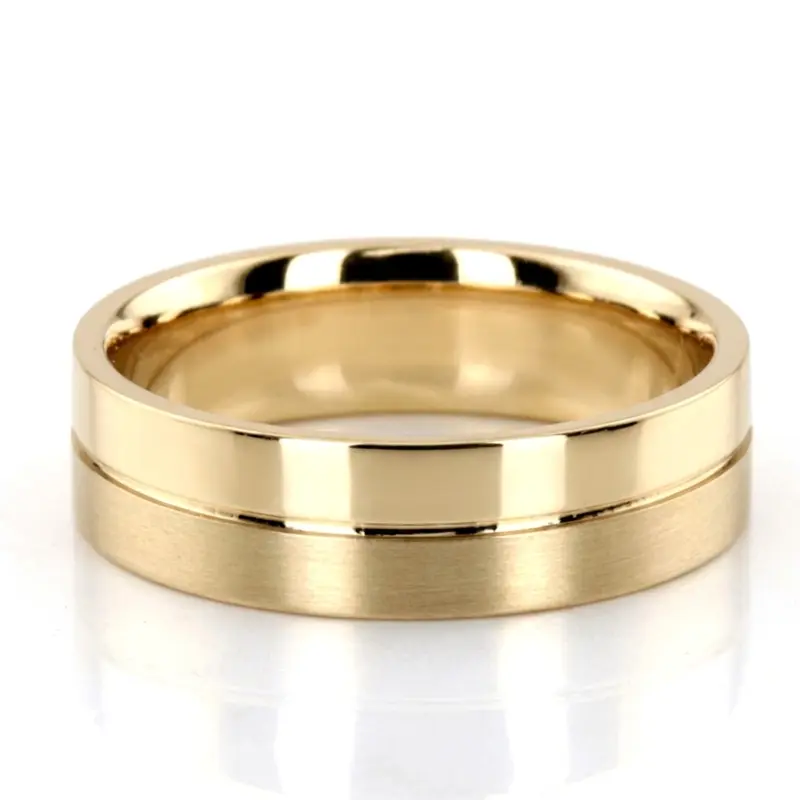 10K yellow gold 6mm. same as picture diamond-cut-wedding-band - alternate view 2