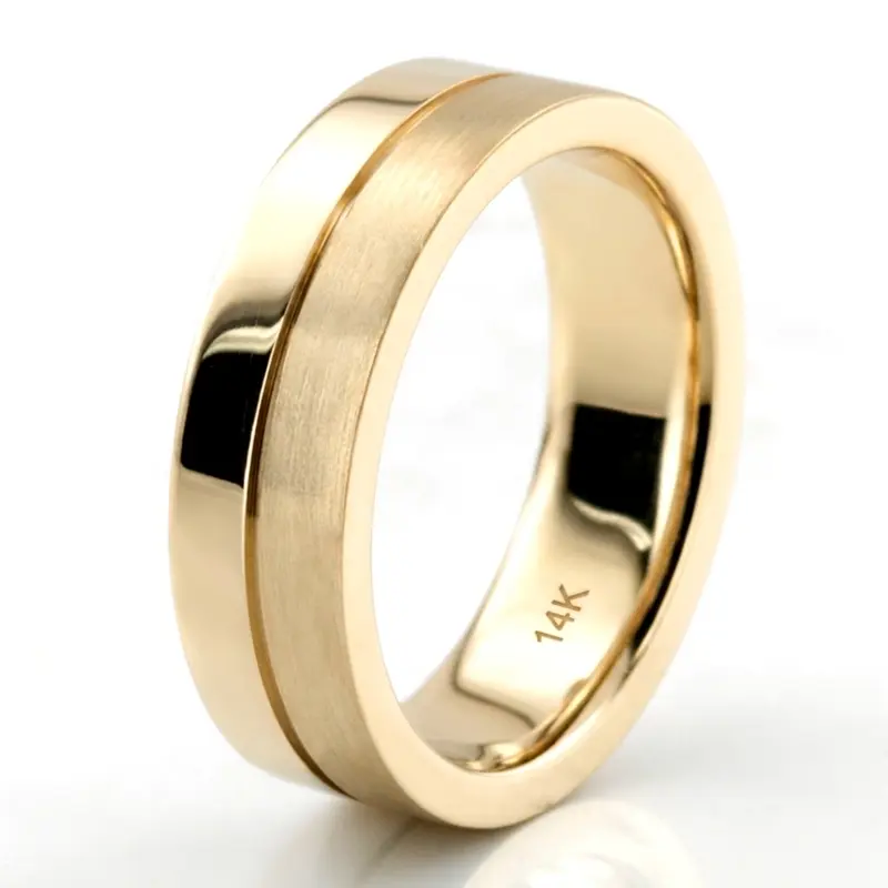10K yellow gold 6mm. same as picture diamond-cut-wedding-band - alternate view 3