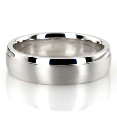 Modern Grooved Designer Wedding Band