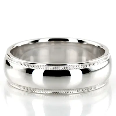 10K white gold 7mm. high polish basic-simple-wedding-bands - alternate view 6 thumbnail